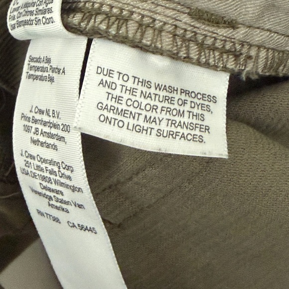 J.Crew Re-Imagined Olive Green Corduroy High-Rise Wide-Leg Pants Size 25 - Picture 15 of 15